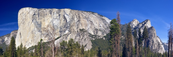 El Capitan and the Three Brothers in Yosemite Valley